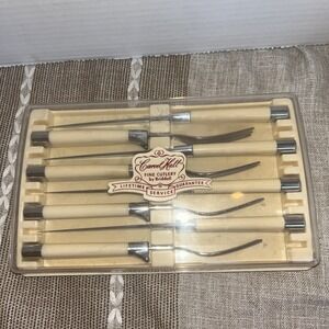Carvel Hall Fine Cutlery By Briddell Bakelite Set 4‎ Knives 4 Forks